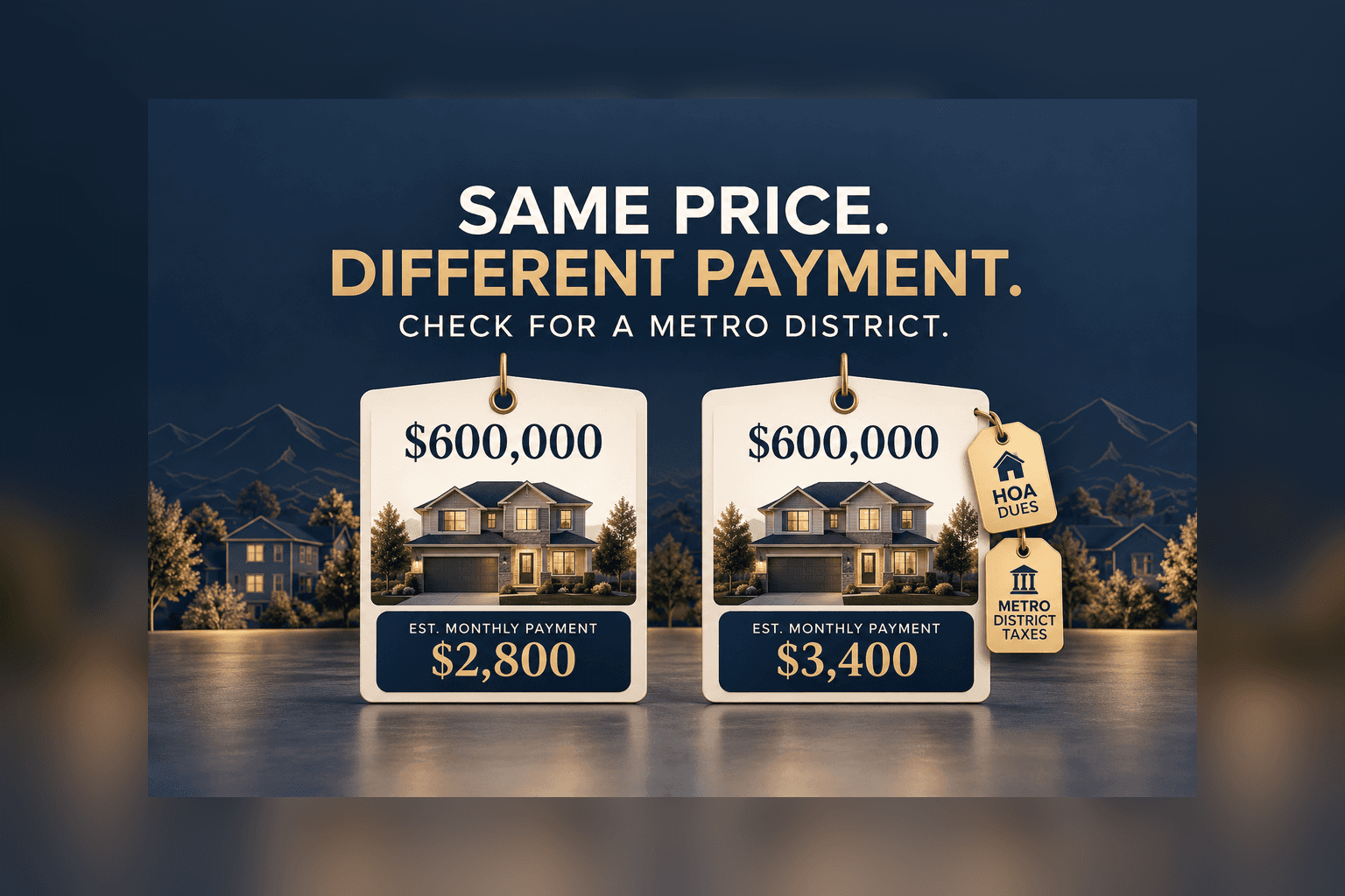 Same Price. Different Payment. Check for a Metro District.