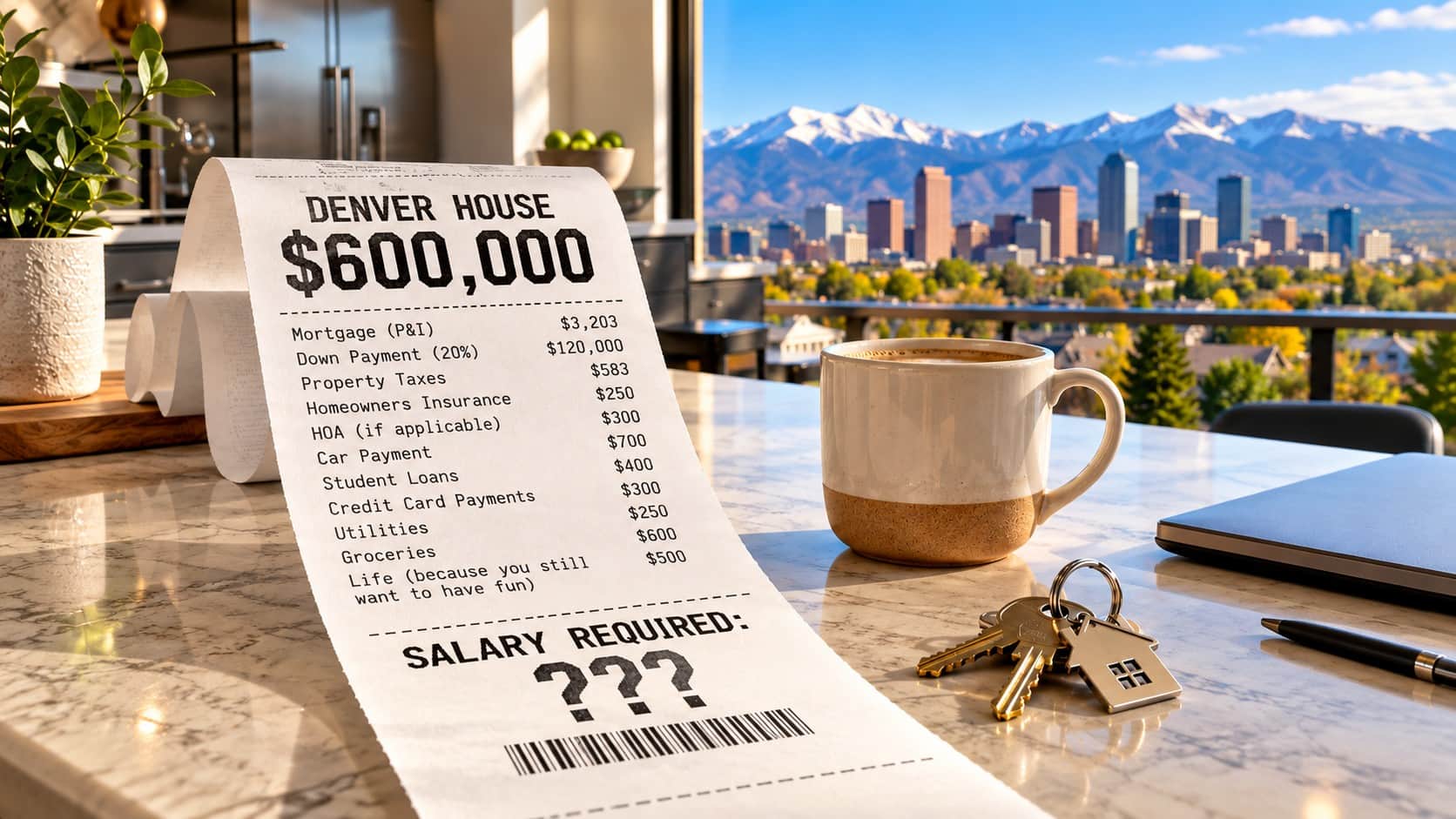 Can You Actually Afford a $600K House in Denver? Let’s Do the Math!