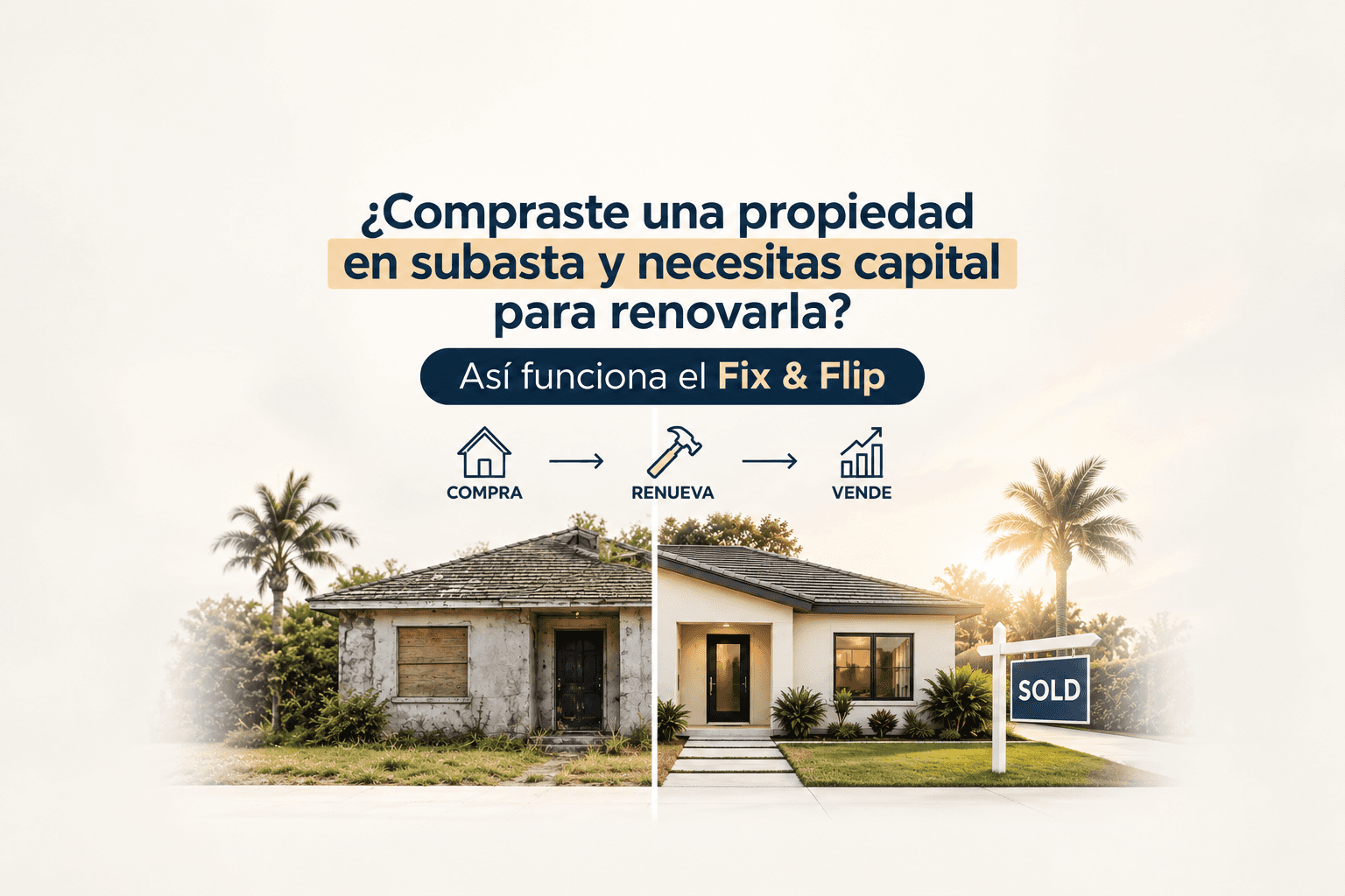 ¿Compraste una propiedad en subasta y necesitas capital para renovarla? Así funciona el Fix & Flip