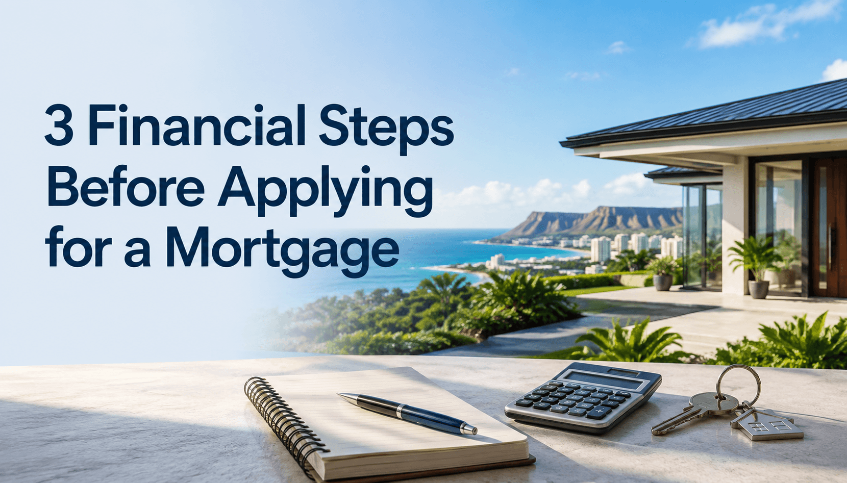 Three Financial Steps Before You apply for a Mortgage. 
