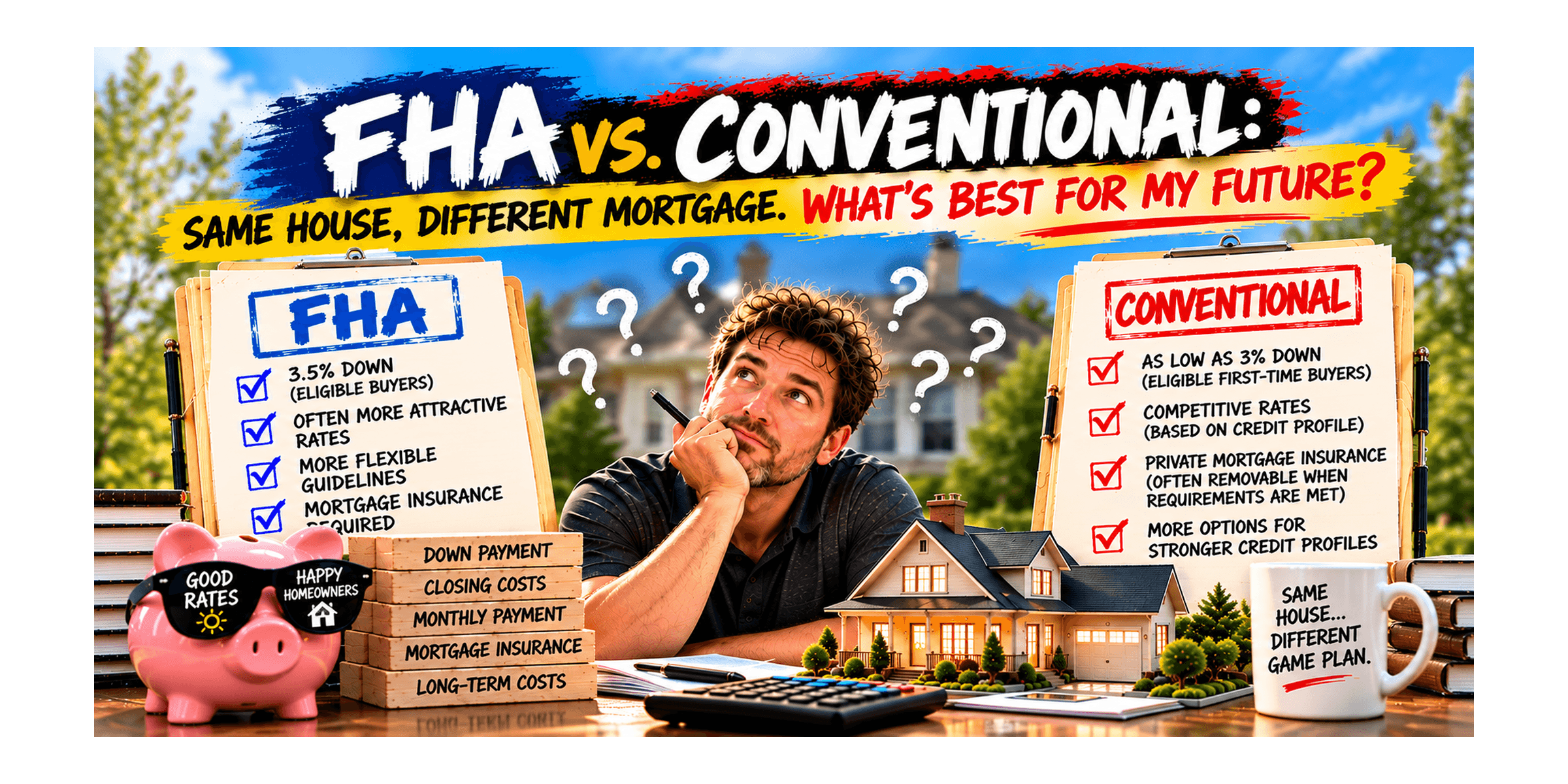 FHA vs. Conventional: Same House, Different Mortgage. What's Best for My Future?