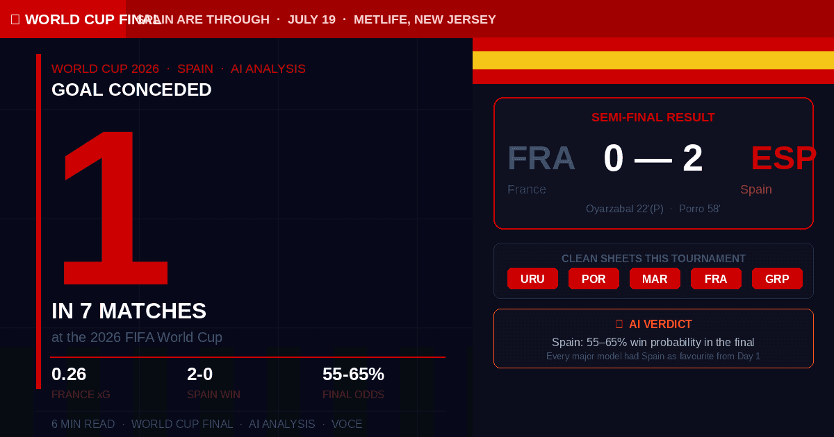 One Goal Conceded. Seven Matches. Spain Don't Just Win the World Cup — They Suffocate It.