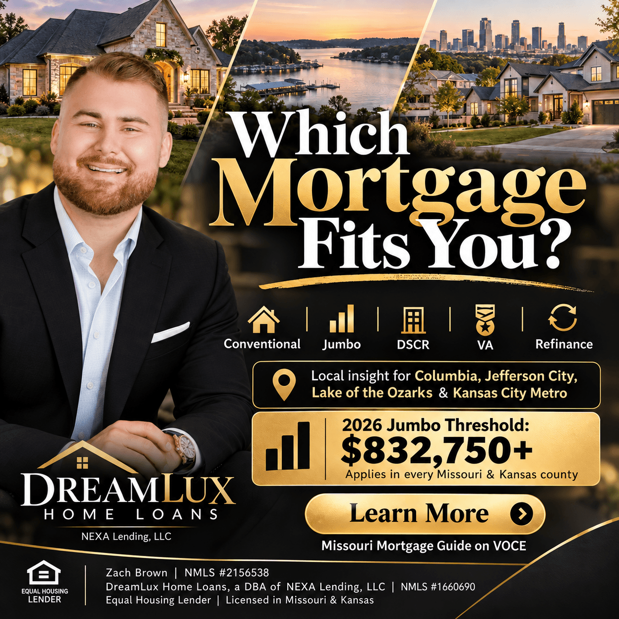 Mortgage Options 2026: Conventional, VA, Jumbo, DSCR and Refinance in Missouri and Kansas