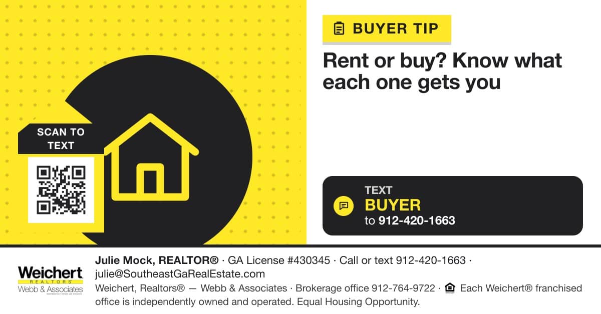 Rent or Buy in Southeast Georgia? Start With Three Questions