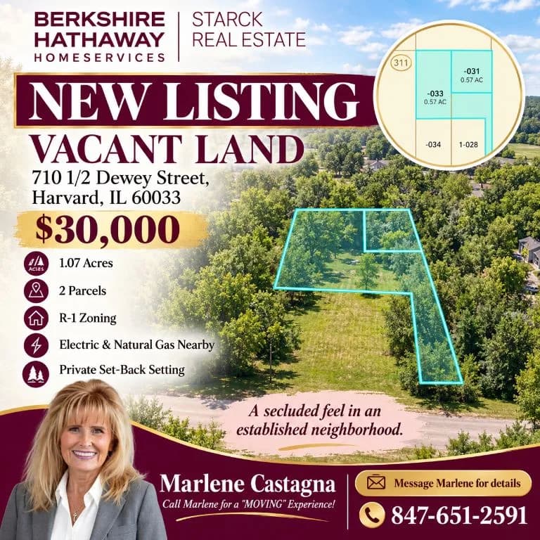 Build Your Dream in Harvard: A Secluded 1-Acre Opportunity