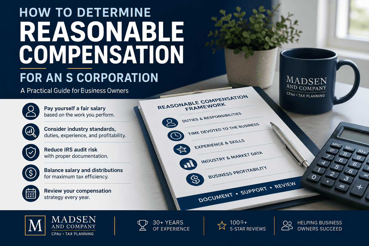 How to Determine Reasonable Compensation for an S Corporation