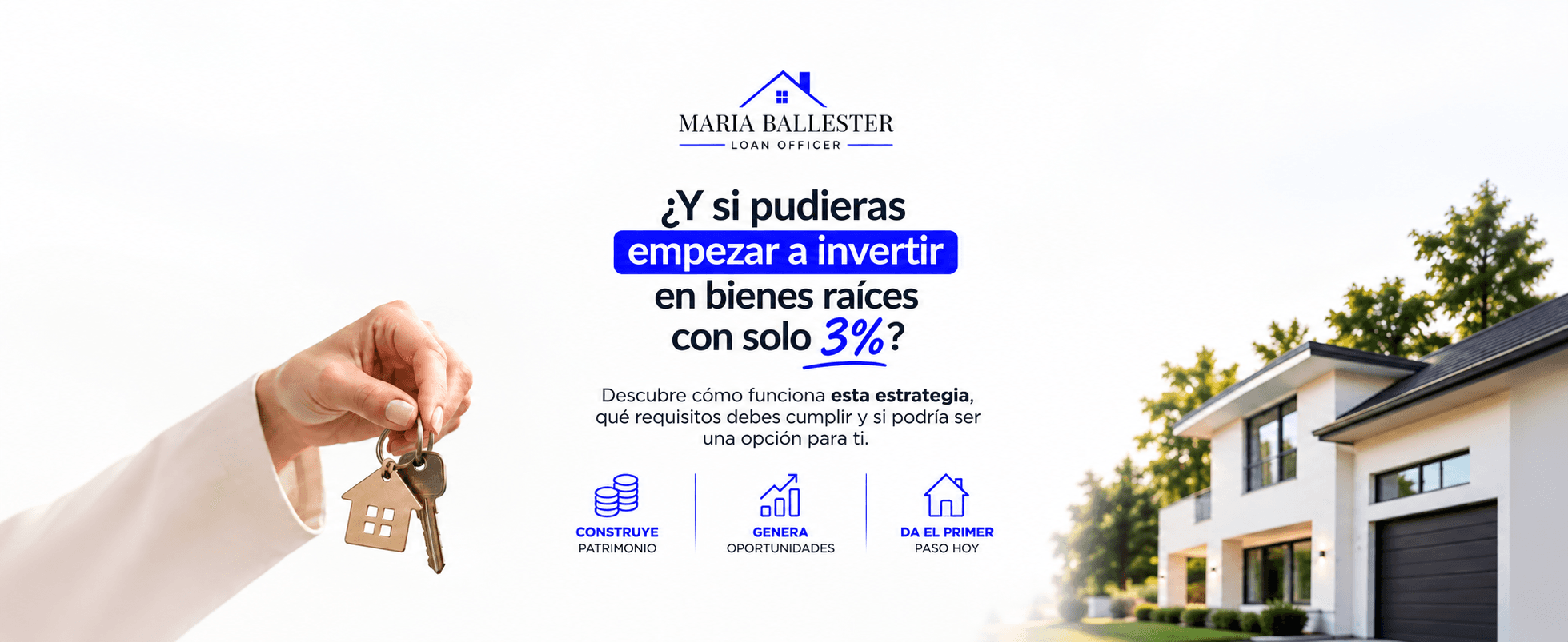 ¿Y si pudieras empezar a invertir en bienes raíces con solo 3%?